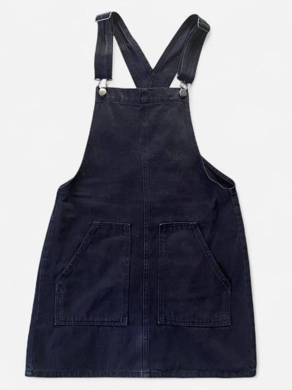 Women's Black Dungarees-overalls Dress - size extra small